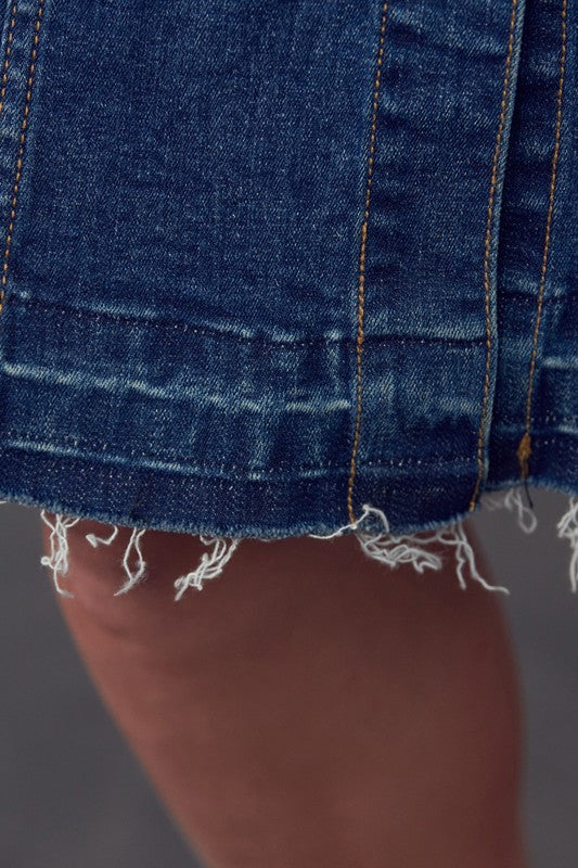 SUSPENDERS DENIM SKIRT FREE SHIPPING
