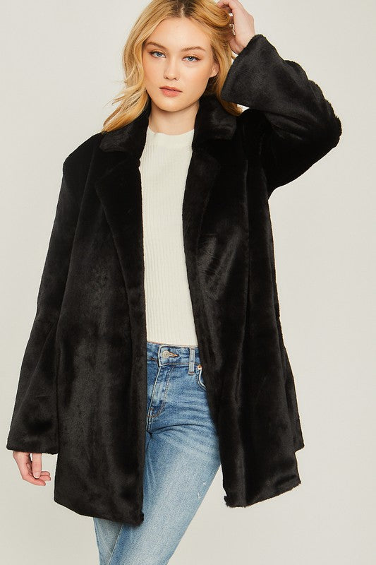 Woven Solid Collar Coat FREE SHIPPING