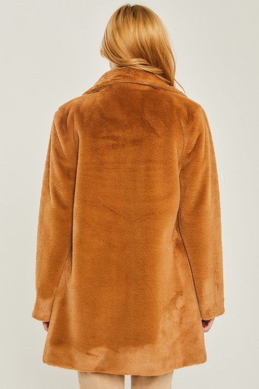 Woven Solid Collar Coat FREE SHIPPING