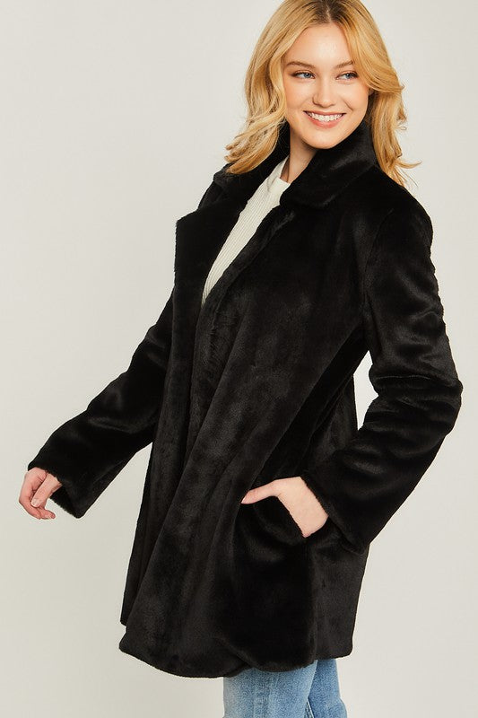 Woven Solid Collar Coat FREE SHIPPING