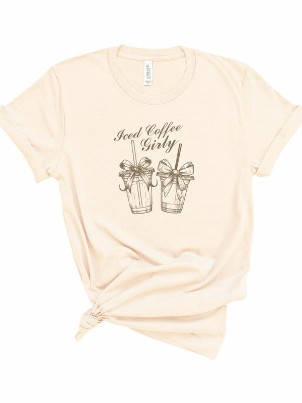 Iced Coffee Girly Graphic Tee FREE SHIPPING