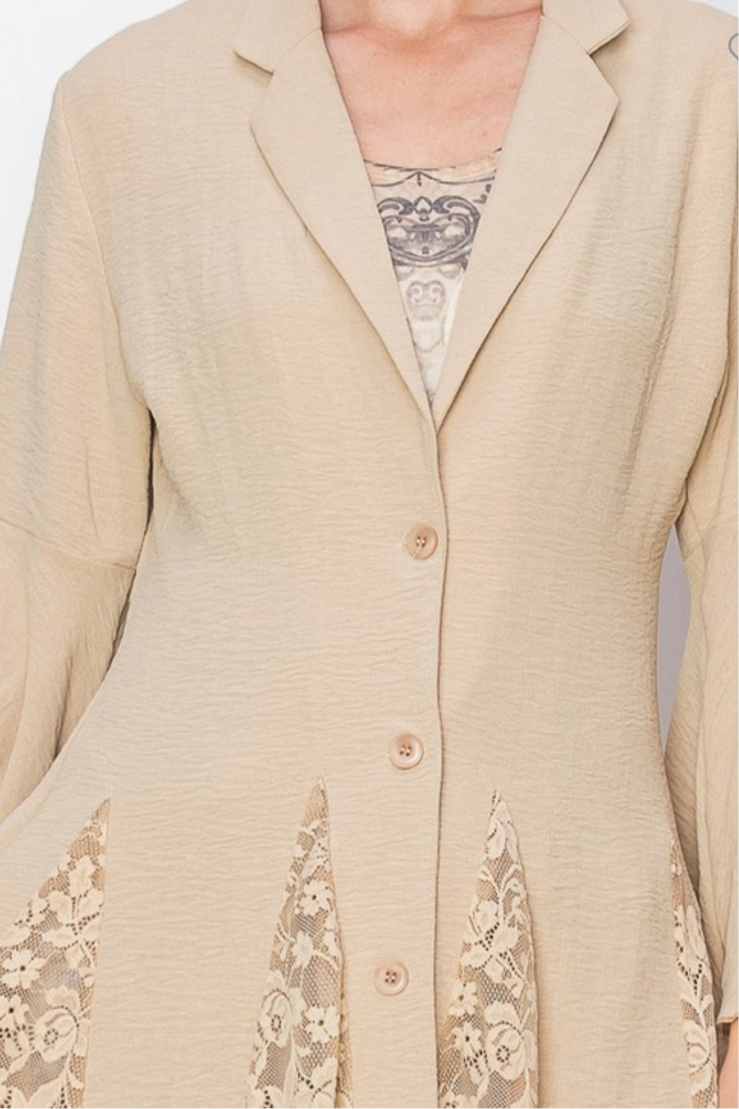 Blazer origami bottom lace