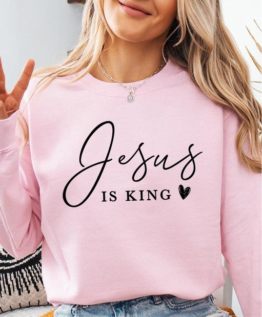Jesus is King Graphic Plus Sweatshirt FREE SHIPPING