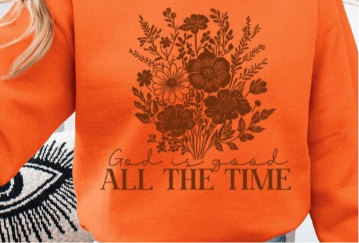 God Is Good Floral Graphic Sweatshirt FREE SHIPPING