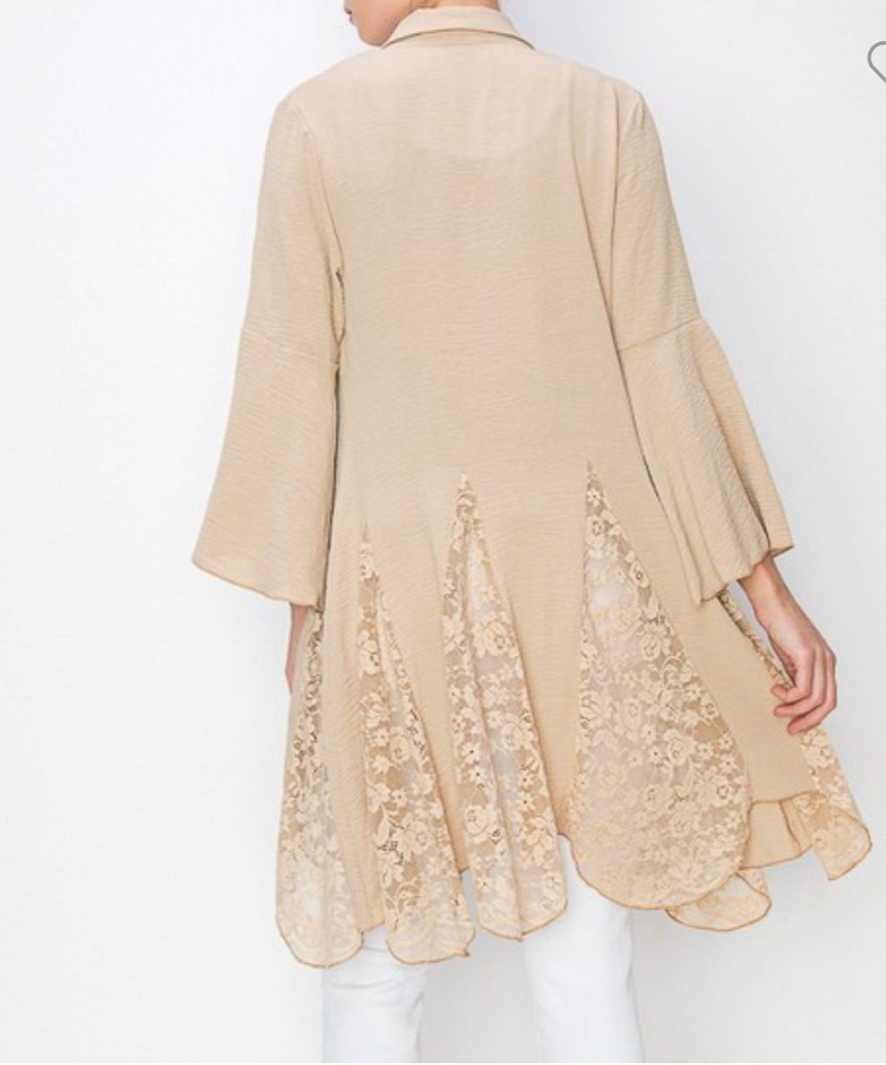 Blazer origami bottom lace