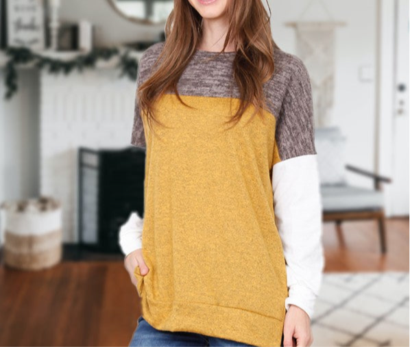 Three Color-Block Tunic