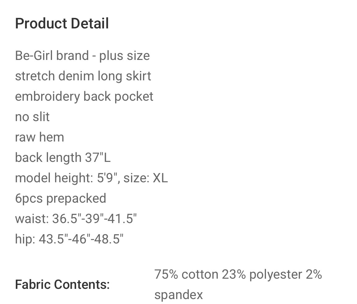 Be Girl long denim blue jean skirt raspberry