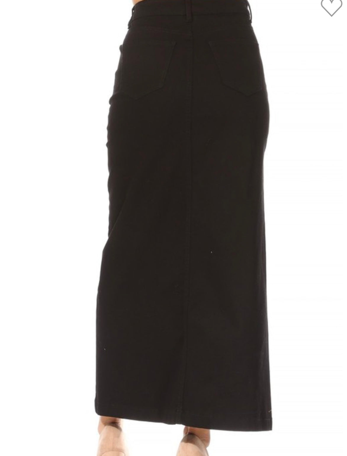 Be Girl Black Long Denim Skirt BG FREE SHIPPING