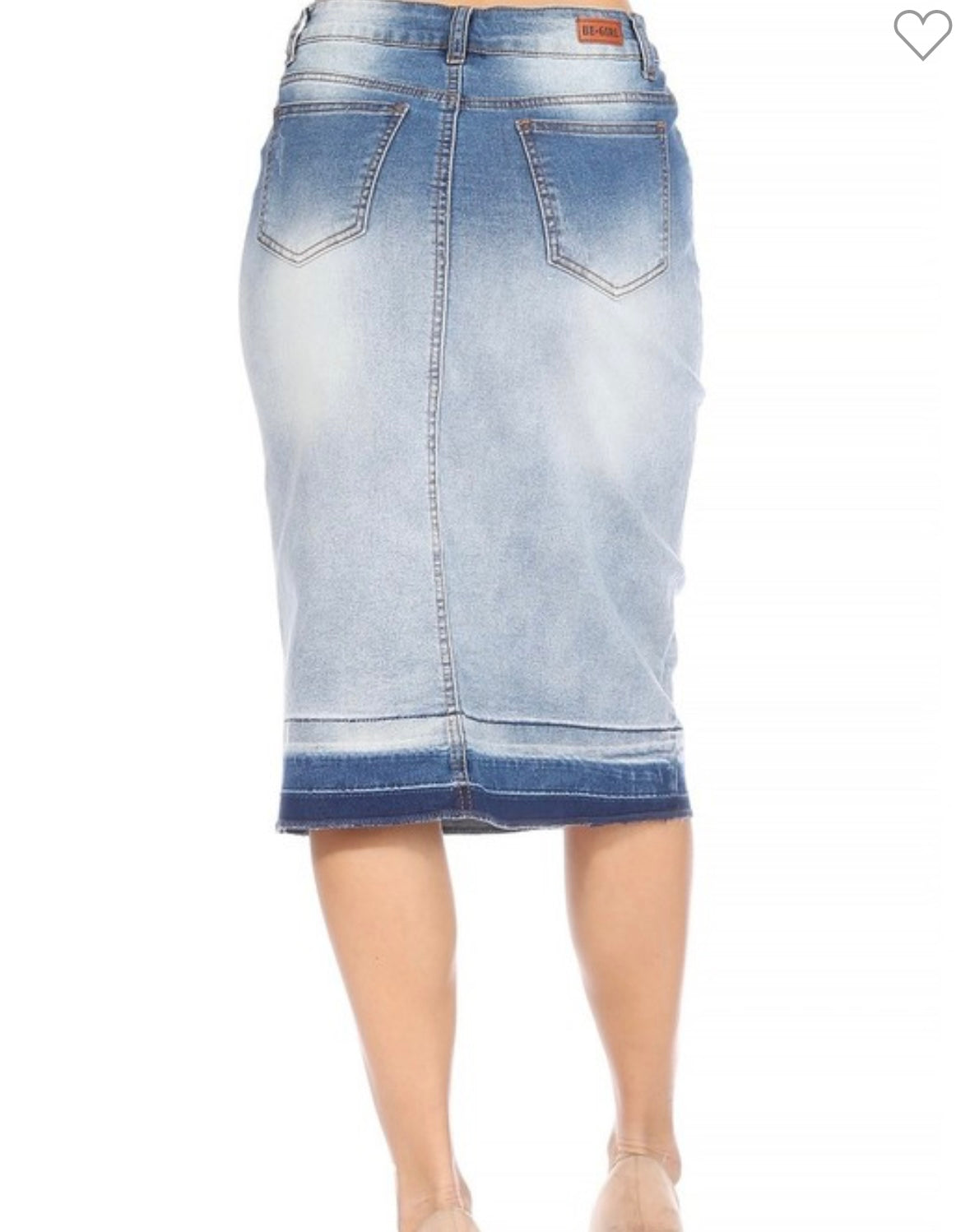 Be Girl Blue Blush Midi Denim Skirt FREE SHIPPING