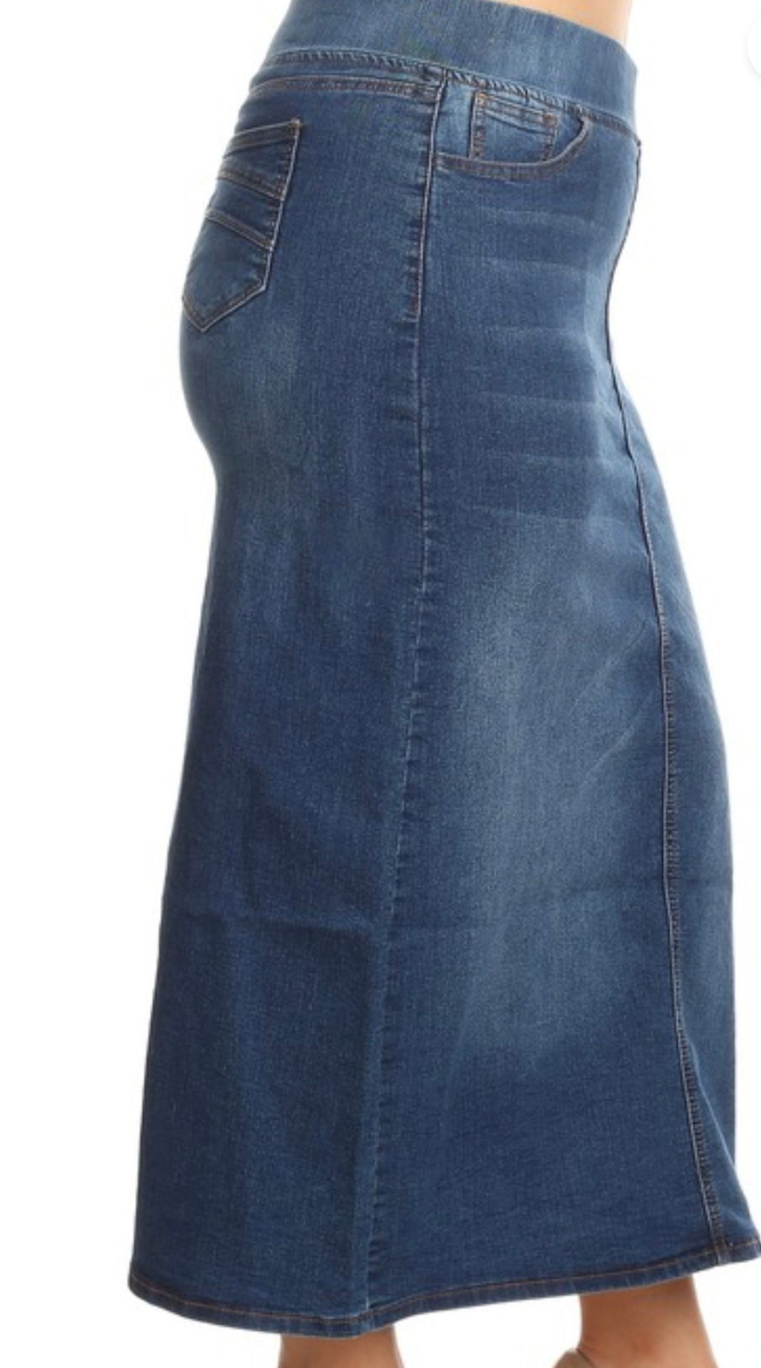 Long Denim plus Be Girl skirt