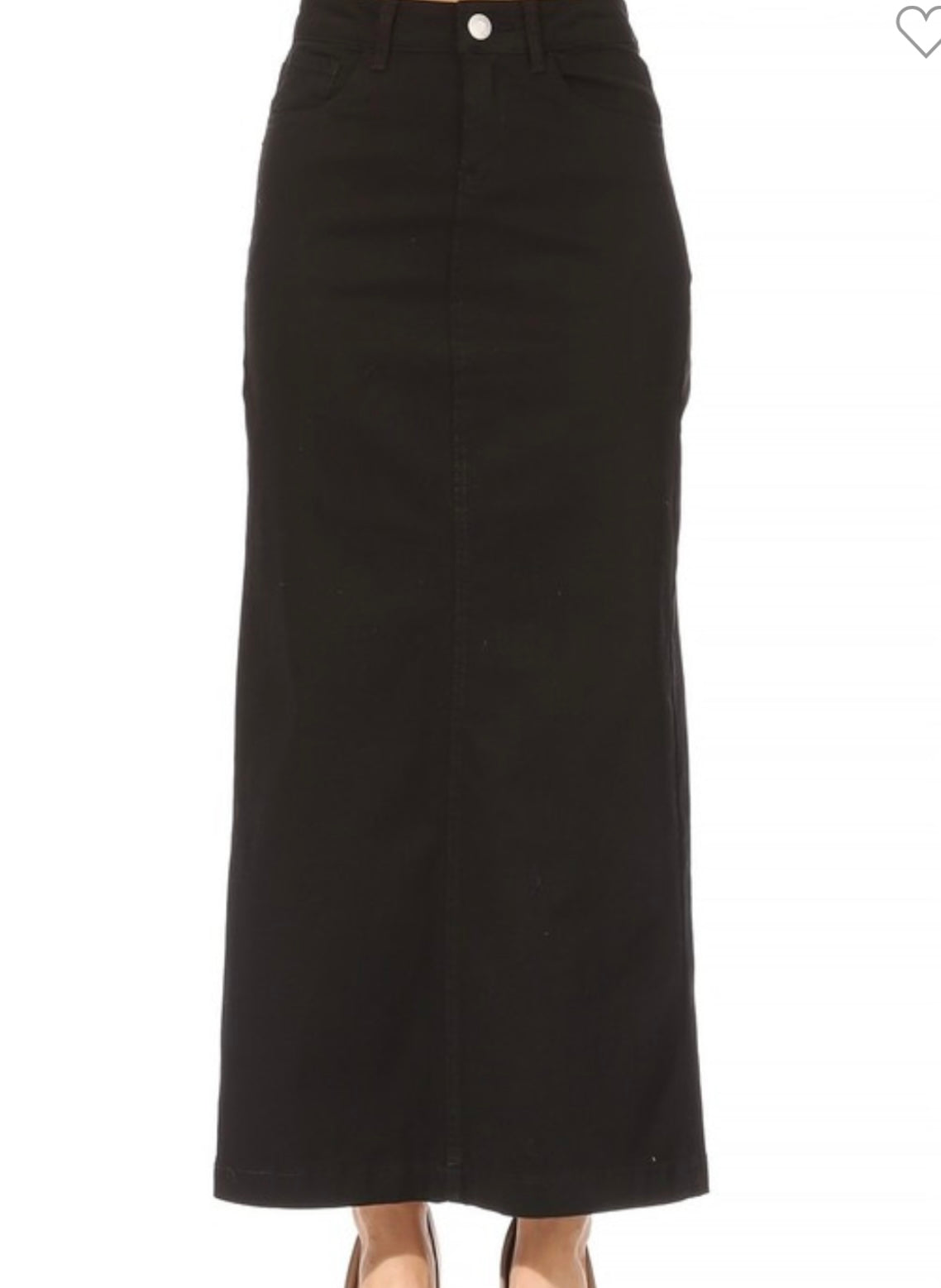Be Girl Black Long Denim Skirt BG FREE SHIPPING