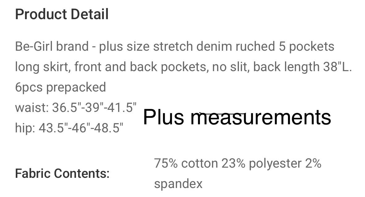Be Girl long denim skirt vintage wash