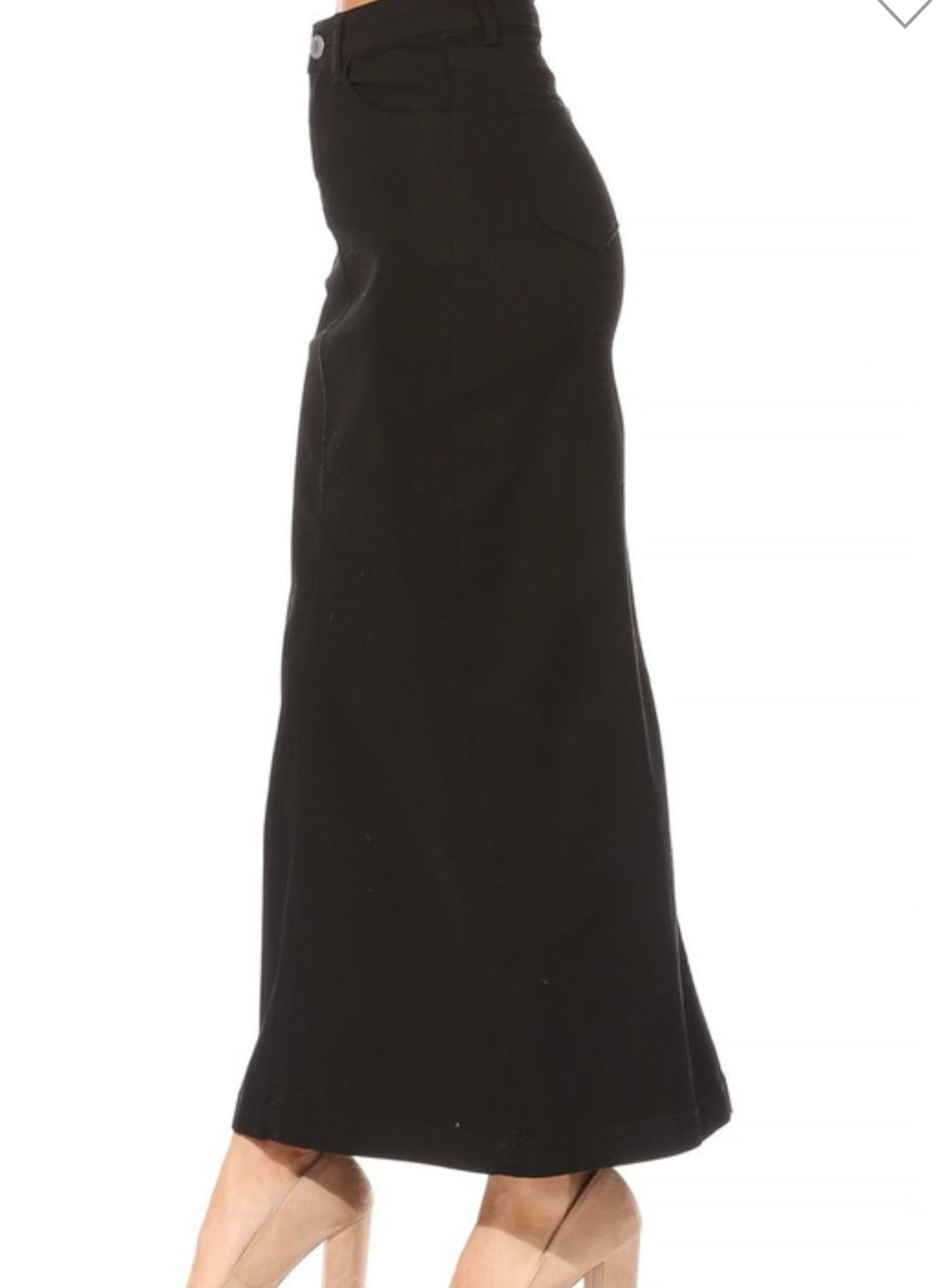Be Girl Black Long Denim Skirt BG FREE SHIPPING