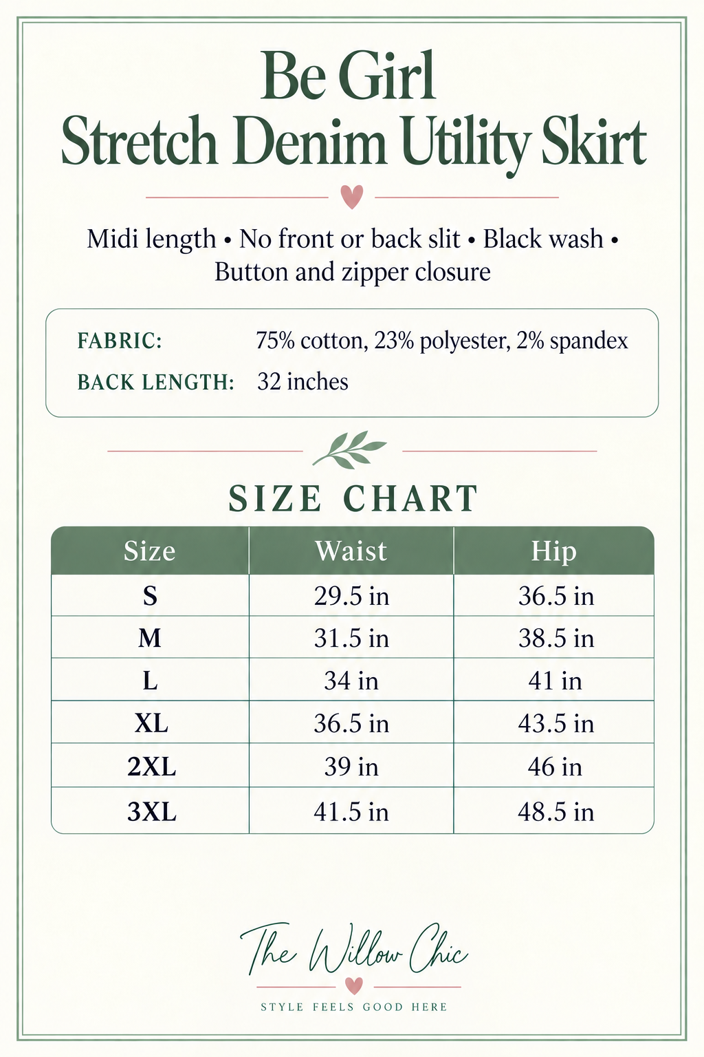 Be Girl black wash long denim blue jean skirt