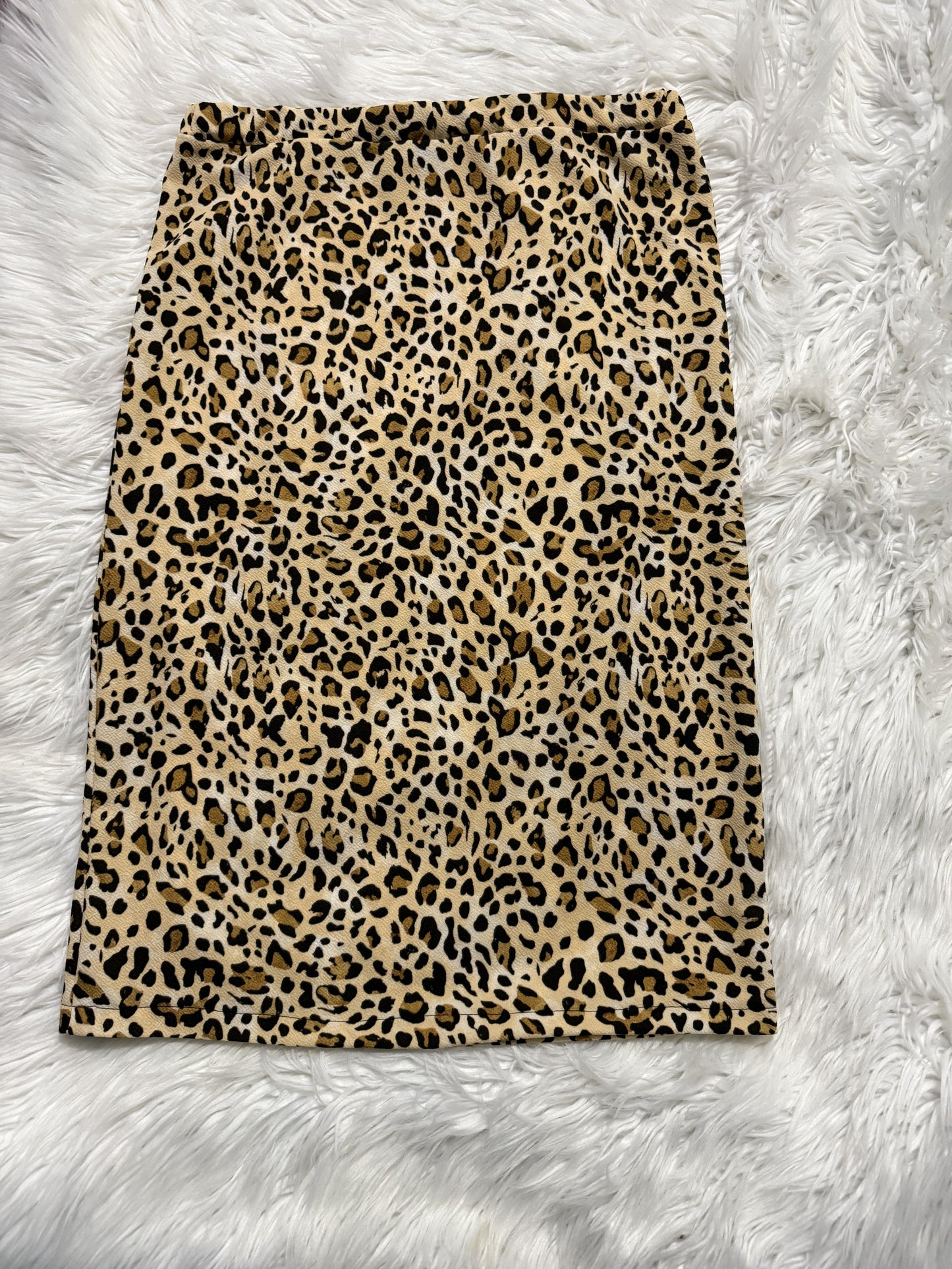 Willow Chic Leopard Stretch Midi Skirt FREE SHIPPING