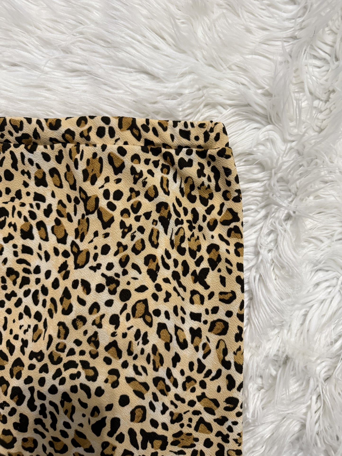 Willow Chic Leopard Stretch Midi Skirt FREE SHIPPING