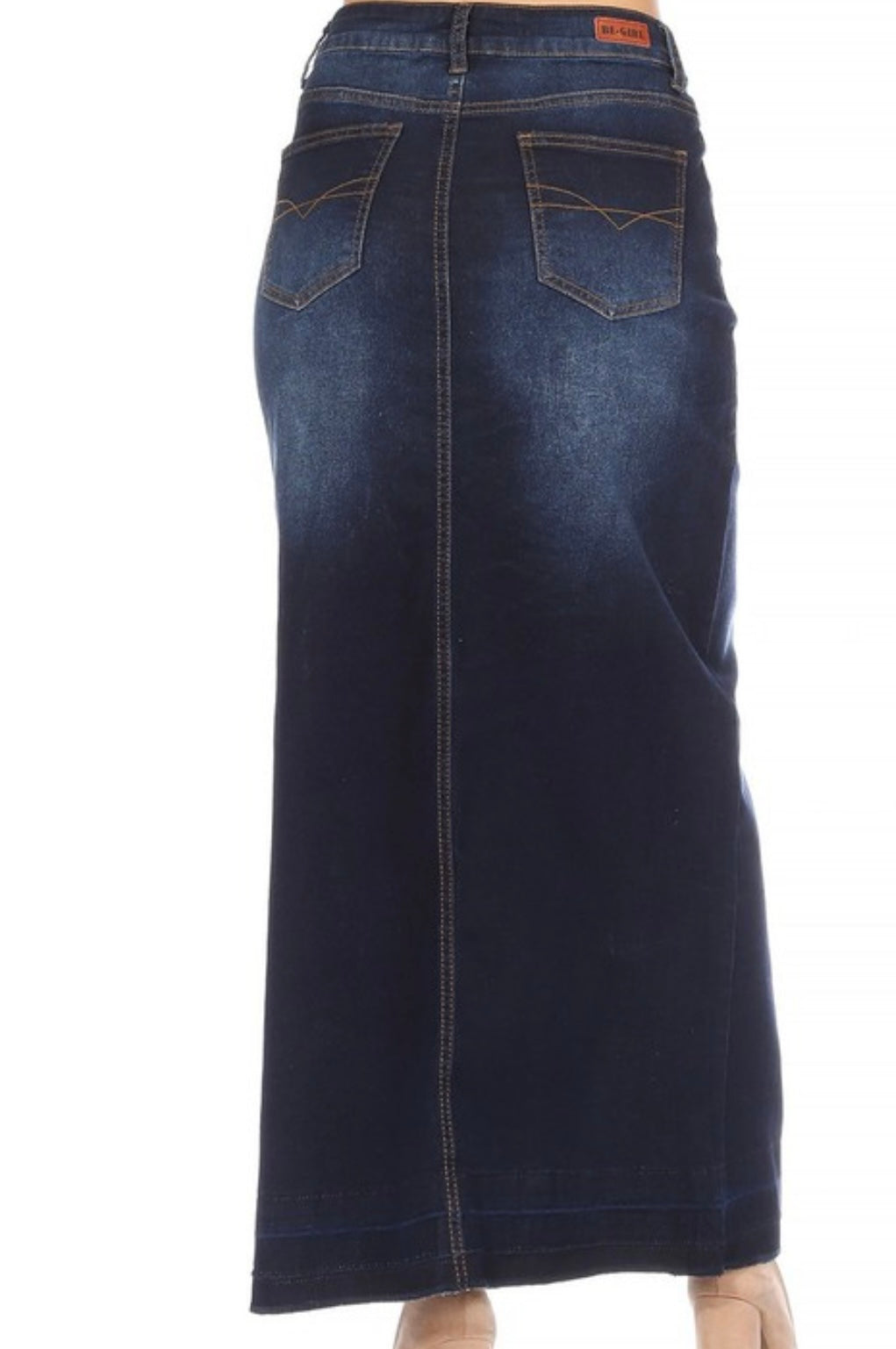 Long dark Be Girl Denim Skirt