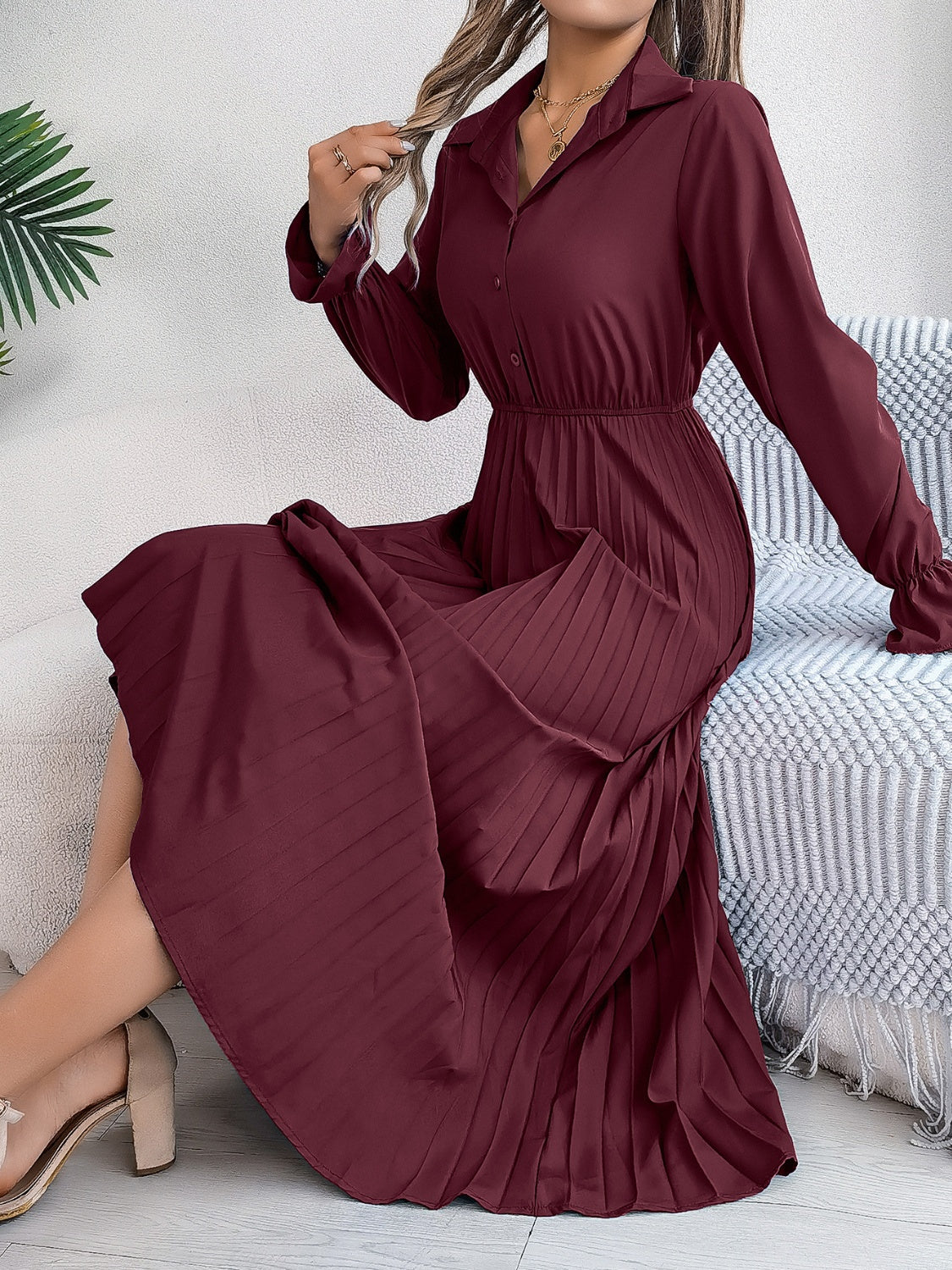 Marie Long Sleeve Midi Dress