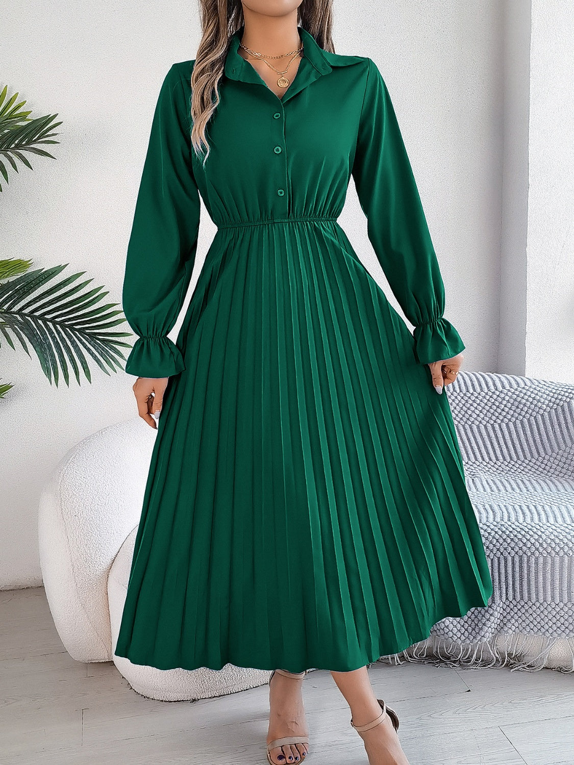 Marie Long Sleeve Midi Dress