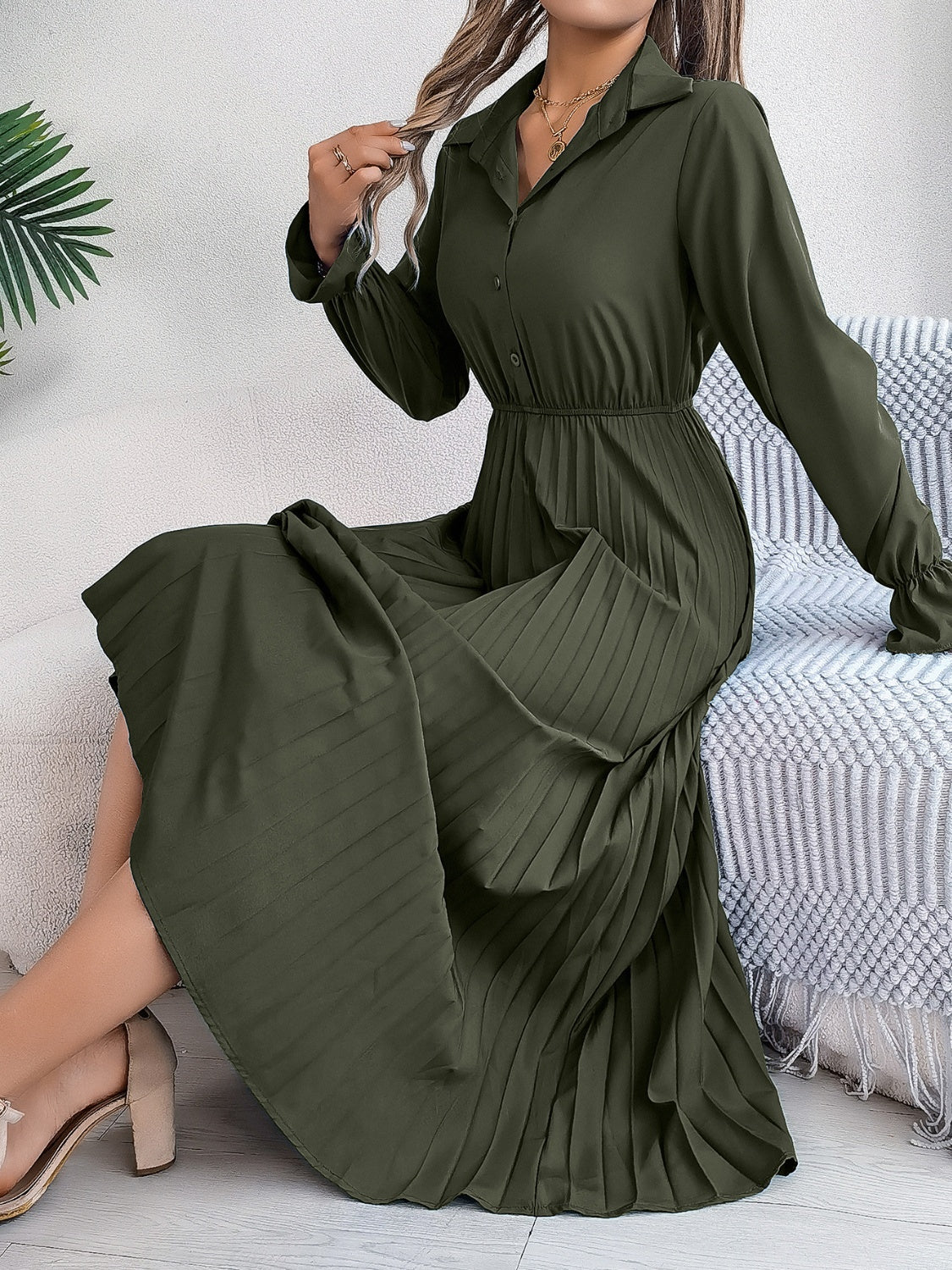 Marie Long Sleeve Midi Dress