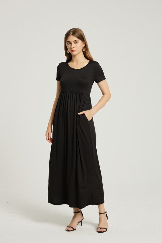 Women's Summer Casual Maxi Dress With Pocket