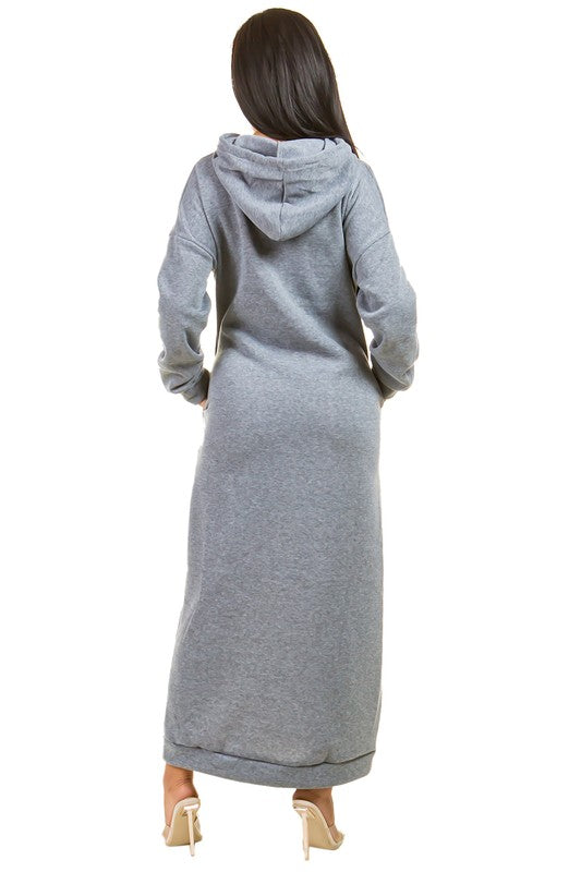 LONG MAXI HOODIE DRESS