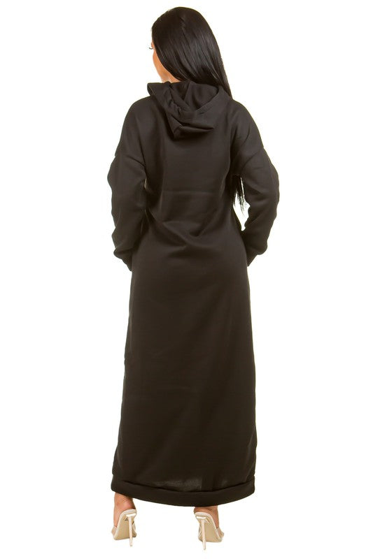 LONG MAXI HOODIE DRESS