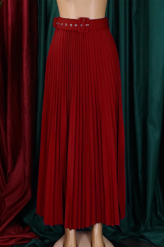 LONG pleated MAXI SKIRT