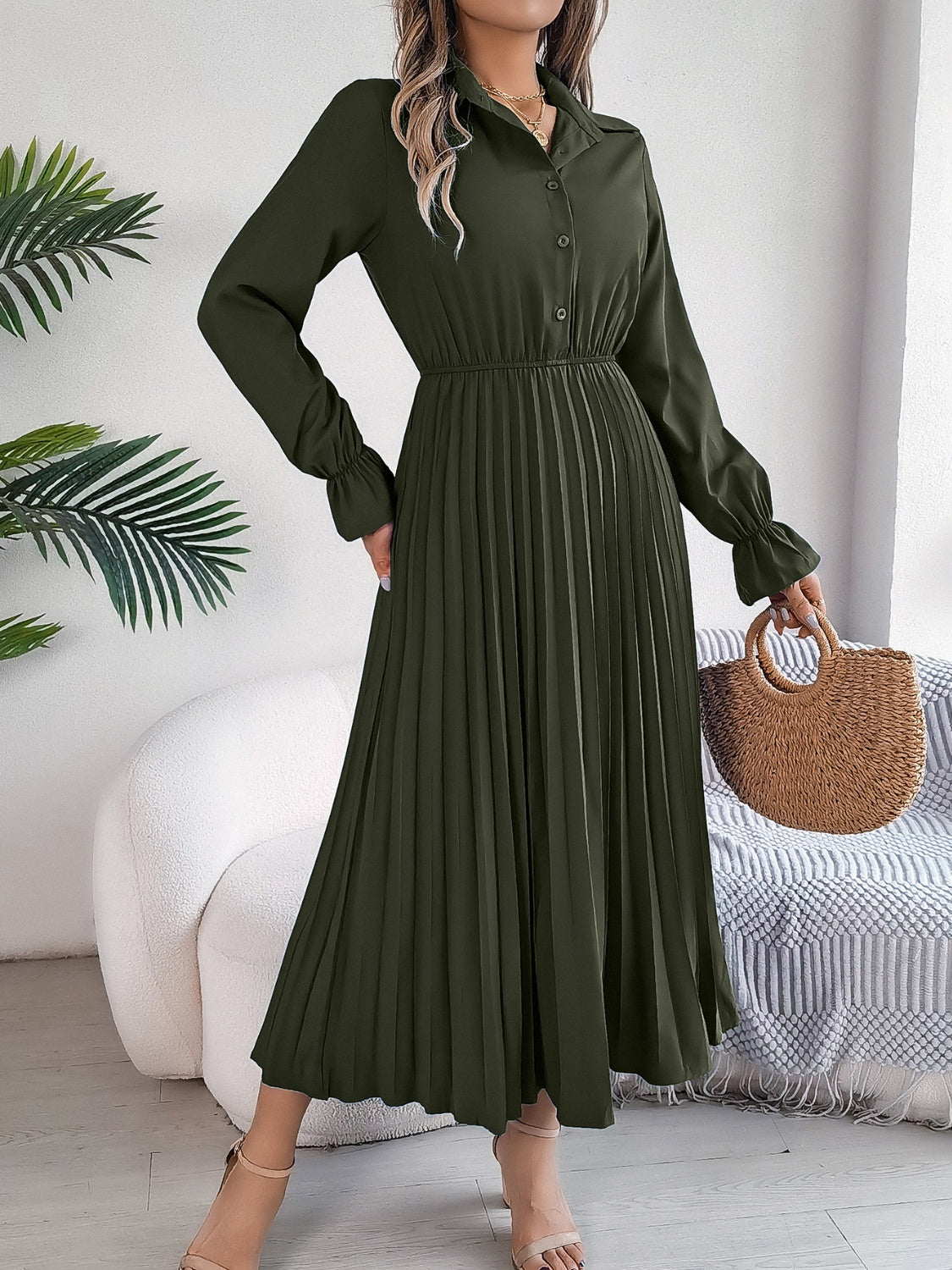 Marie Long Sleeve Midi Dress