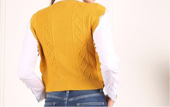 Ruffle sweater vest