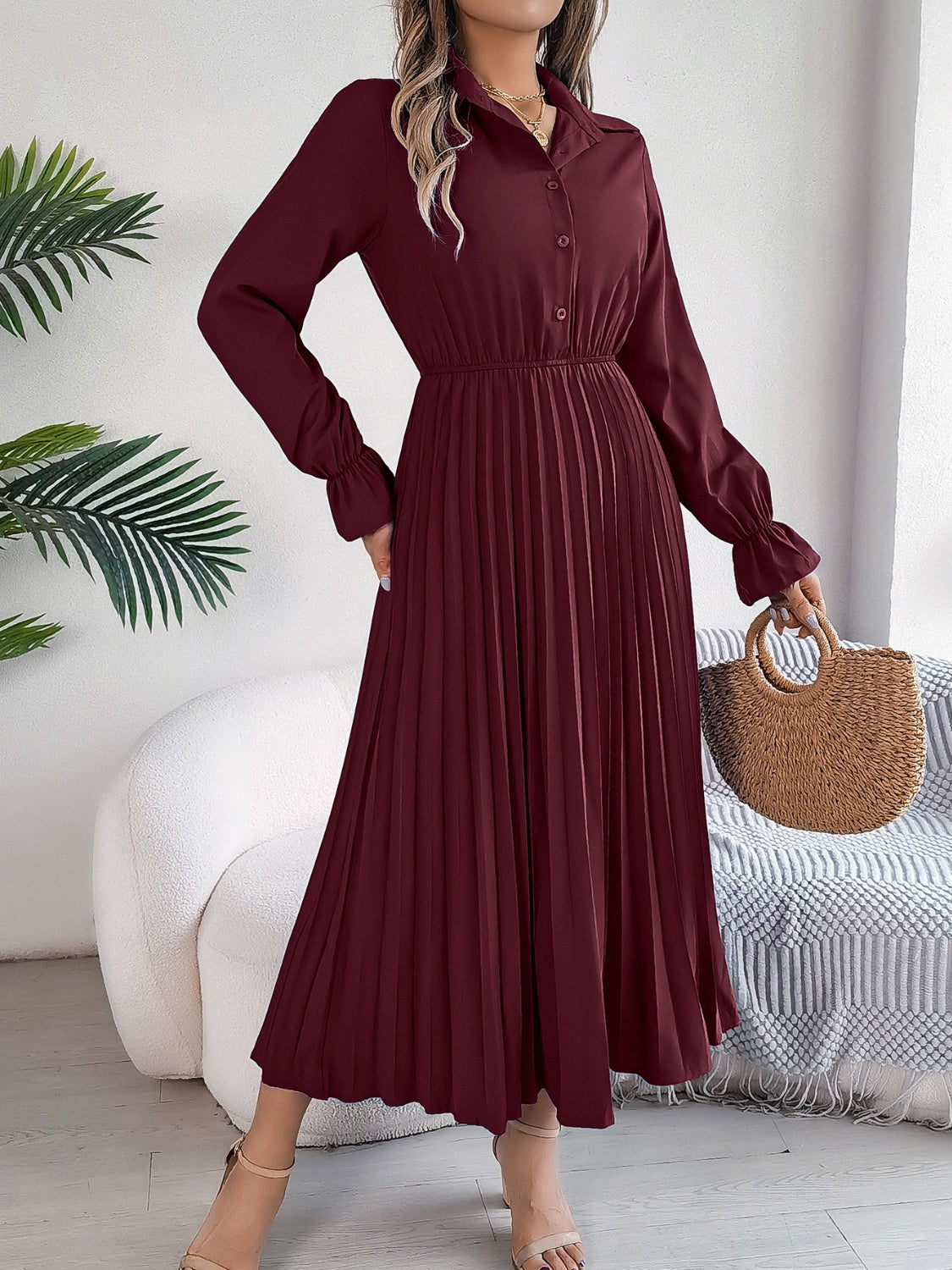 Marie Long Sleeve Midi Dress