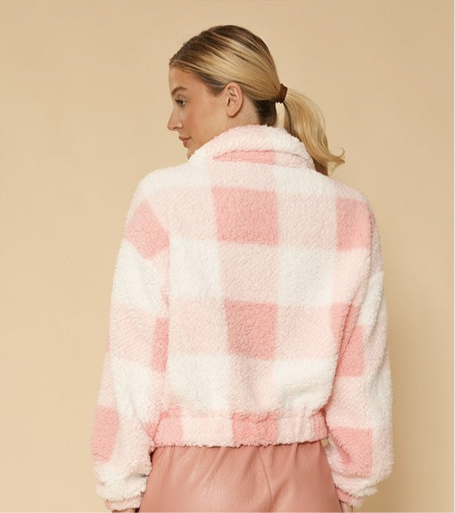 Sherpa bow zip up jacket JoJo Collection FREE SHIPPING