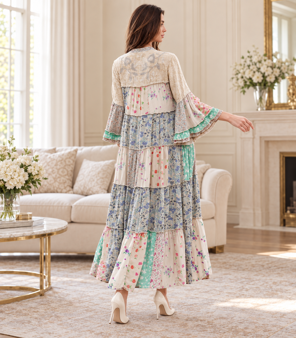 Bohemian Young Threads patchwork dress