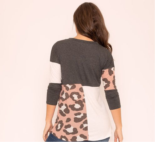 Leopard Color Block Tunic