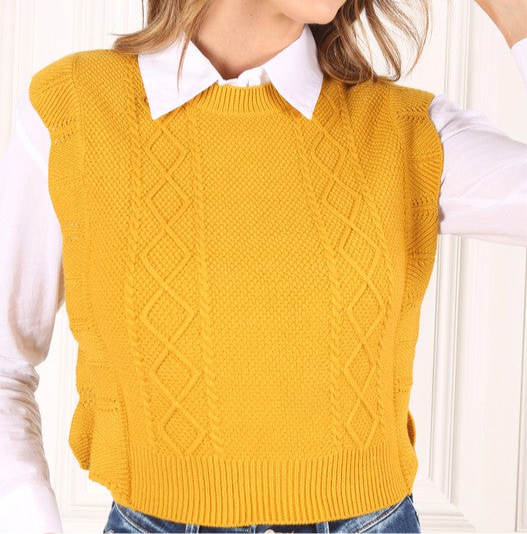 Ruffle sweater vest