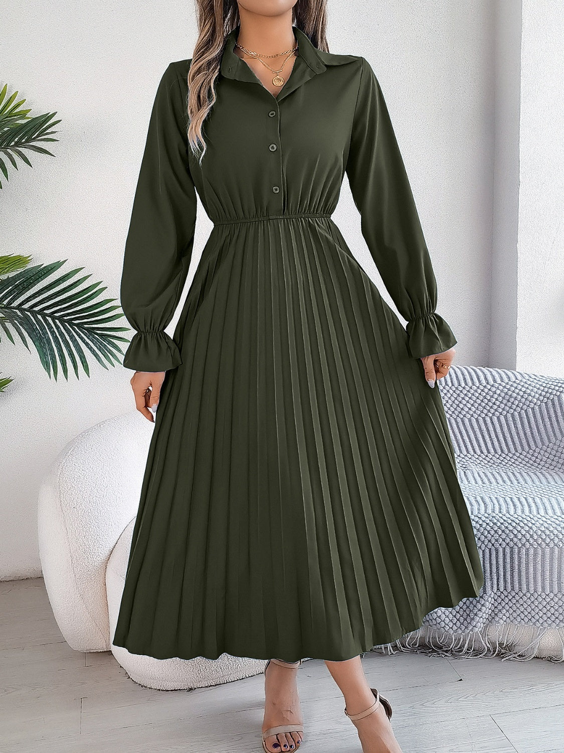 Marie Long Sleeve Midi Dress