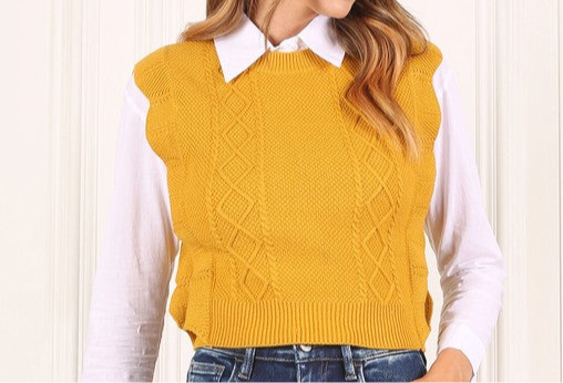 Ruffle sweater vest