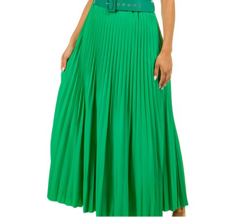 LONG pleated MAXI SKIRT