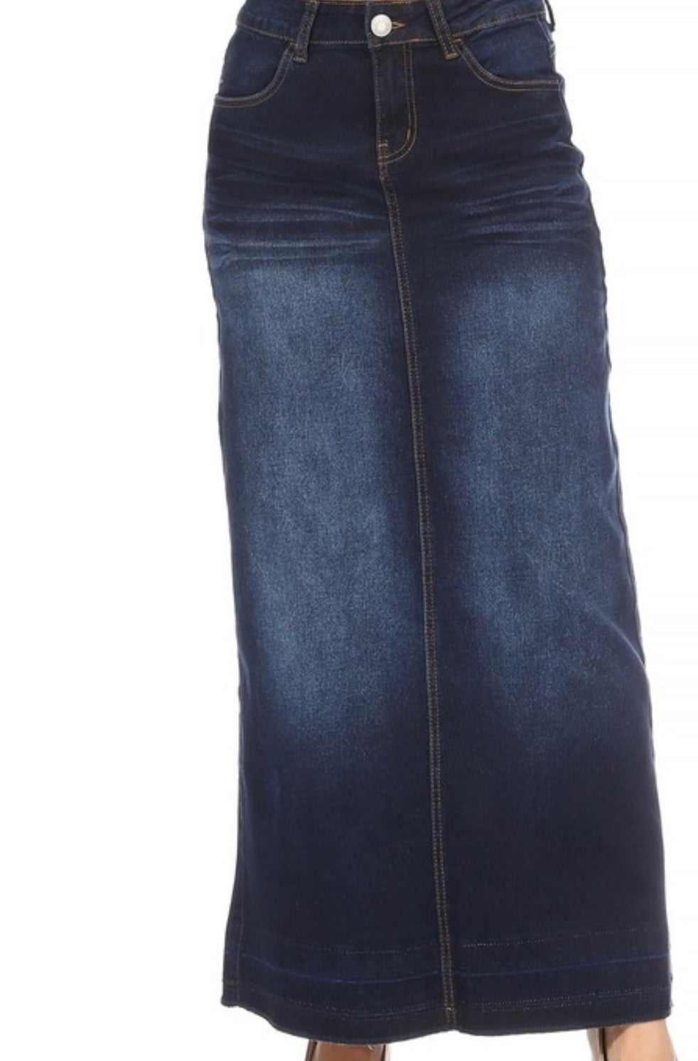 Long dark Be Girl Denim Skirt