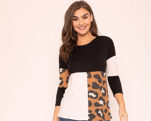 Leopard Color Block Tunic