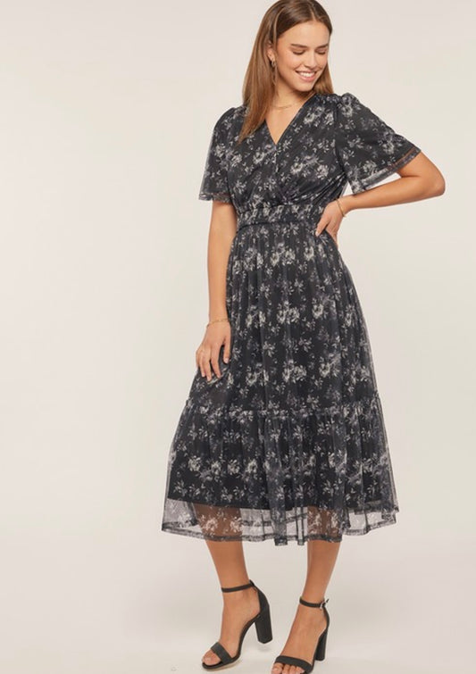 Orange Creek Black dress midi FREE SHIPPING
