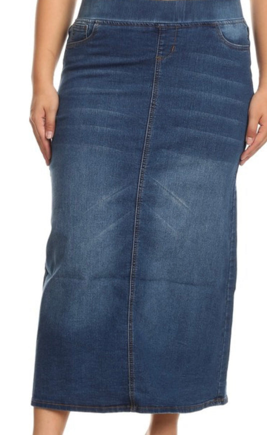 Long Denim plus Be Girl skirt
