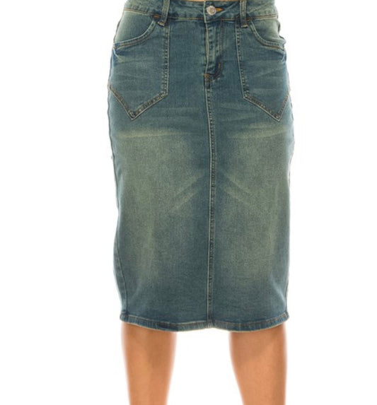 Be Girl vintage wash midi