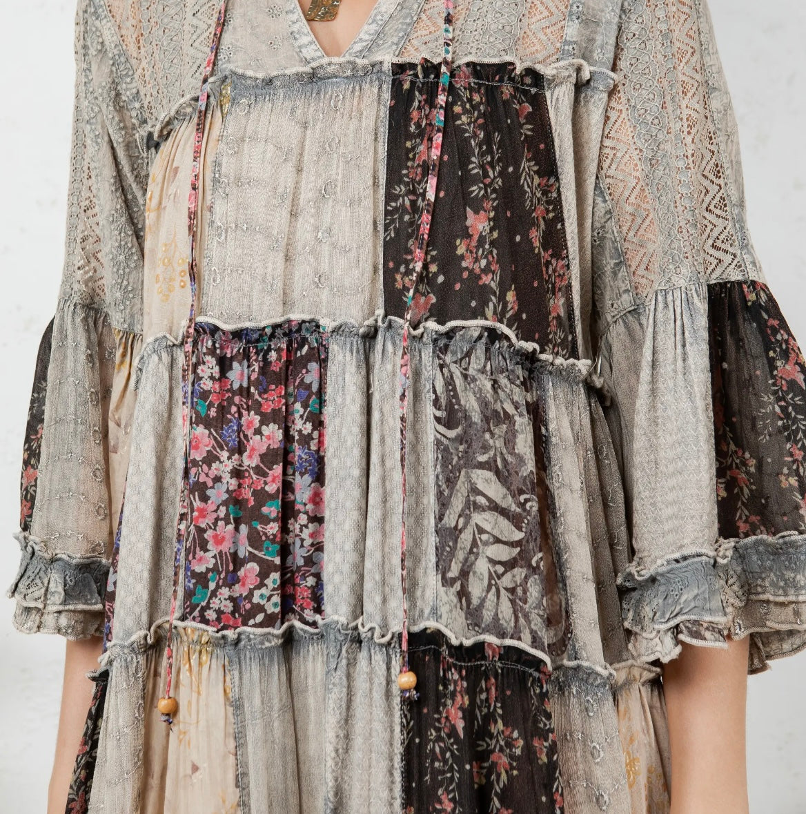 Bohemian patchwork chic dress SHIPPING INCLUDED