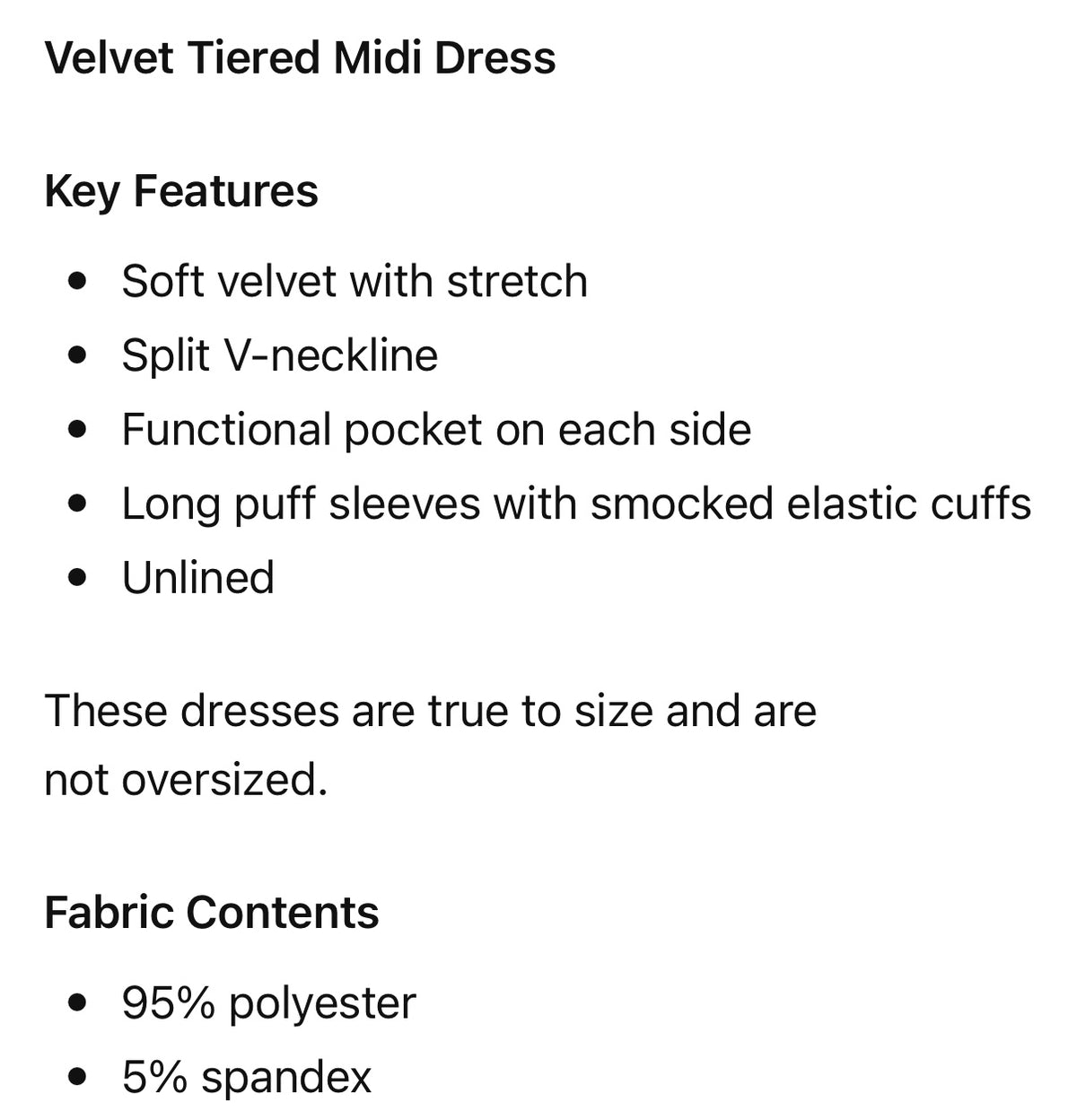 Umgee navy blue soft velvet dress midi pockets