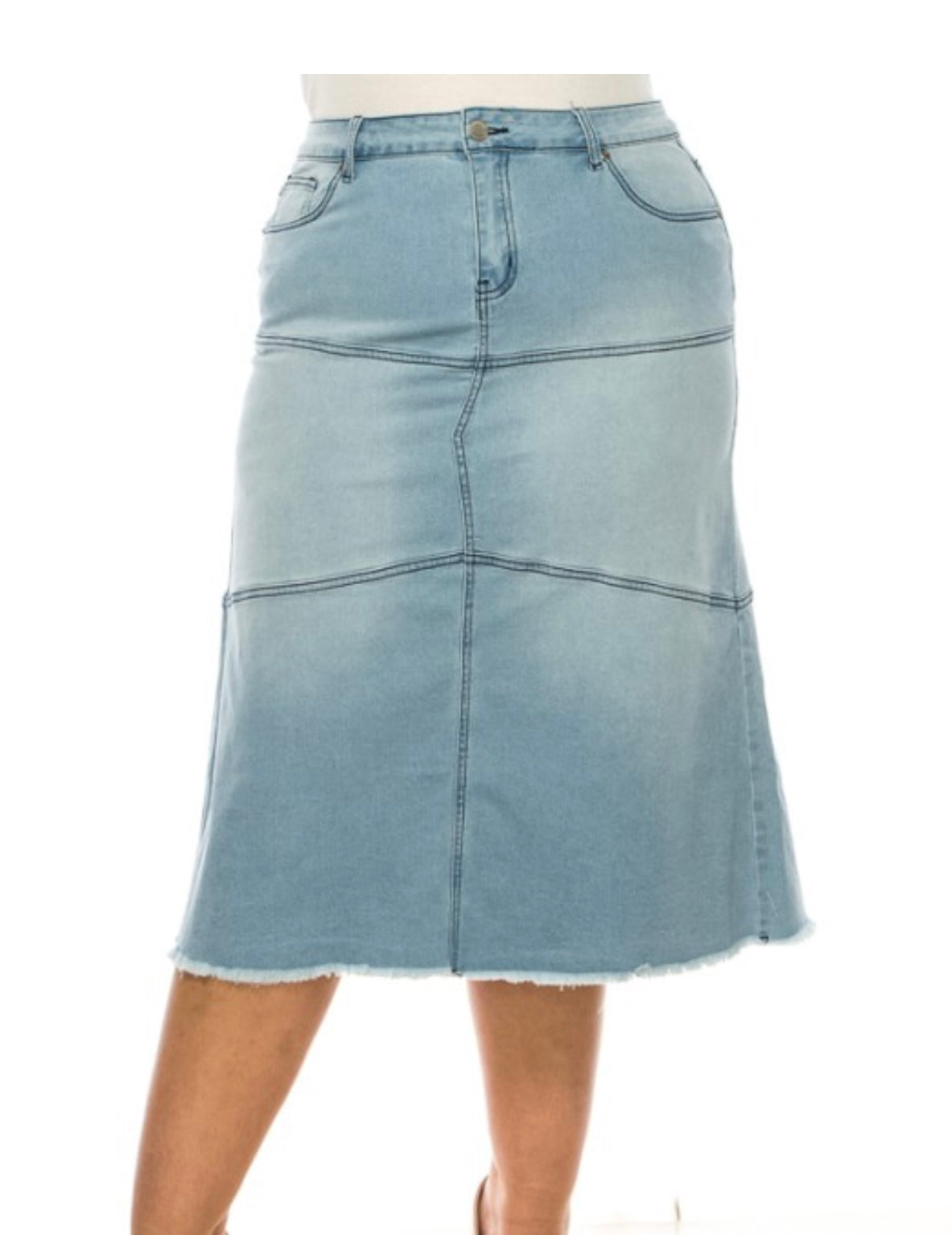 Be Girl long midi denim skirt blue Jean SHIPPING INCLUDED