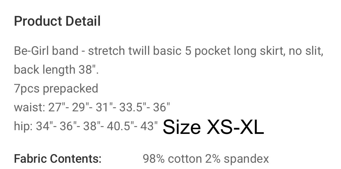 Be Girl Long Red denim Skirt SHIPPING INCLUDED