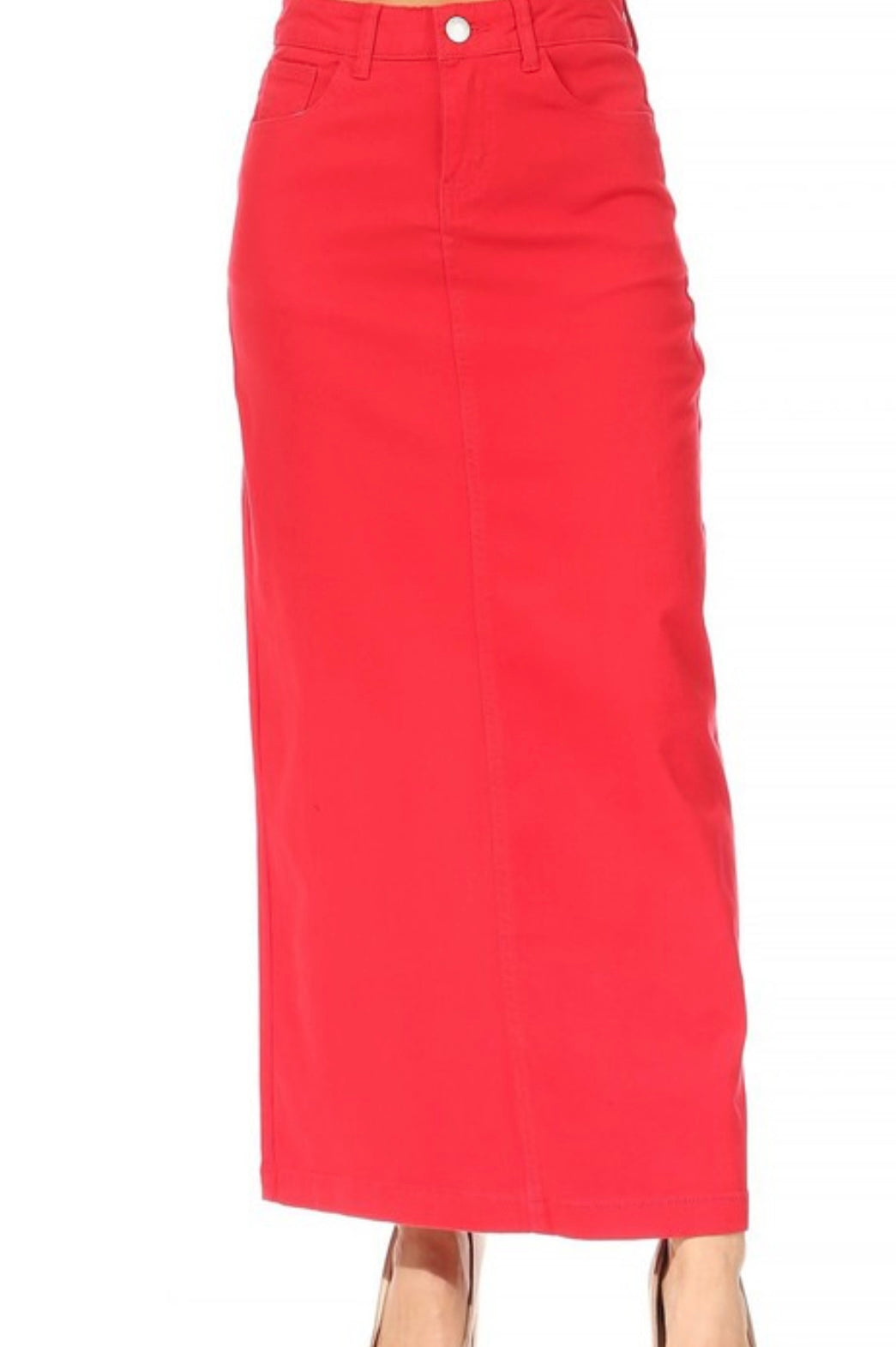 Be Girl Long Red denim Skirt SHIPPING INCLUDED