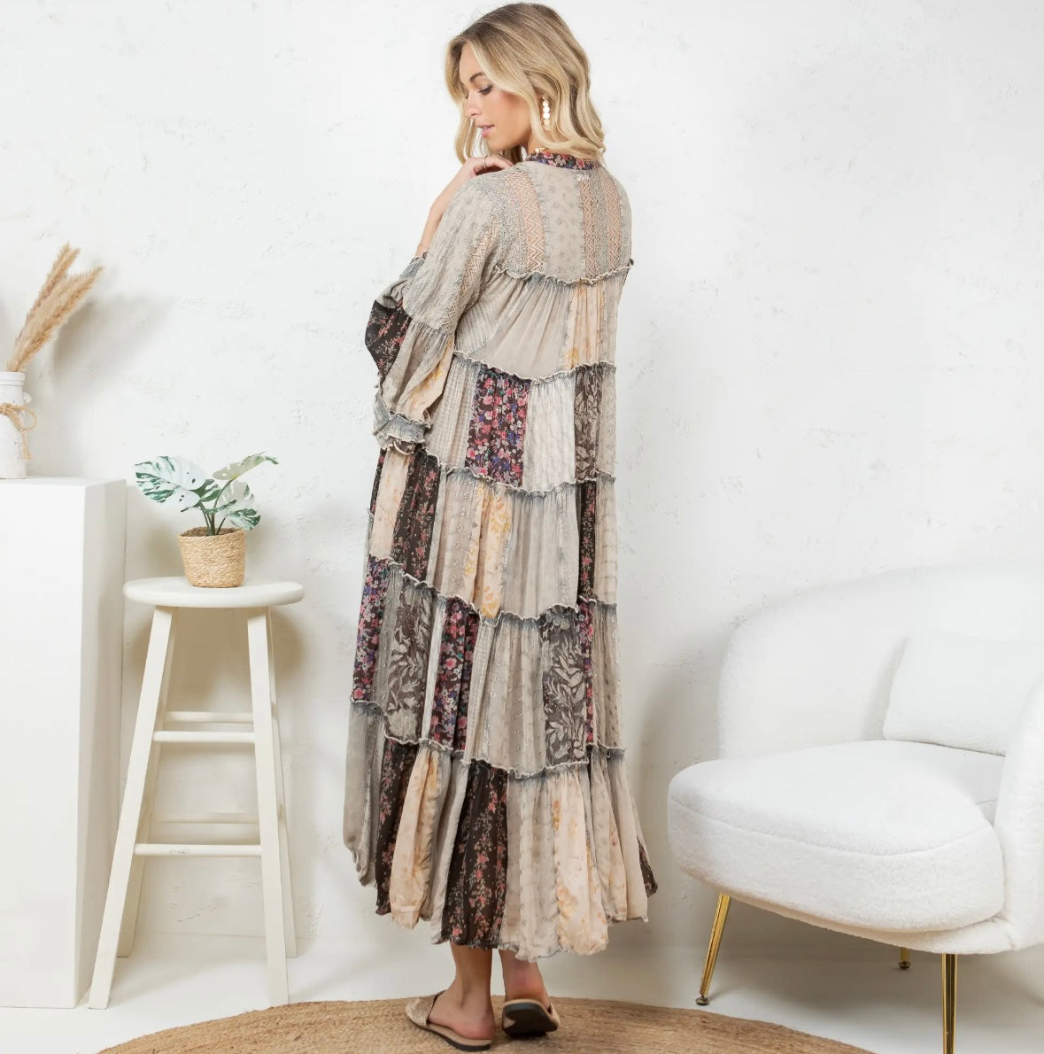 Bohemian patchwork chic dress SHIPPING INCLUDED