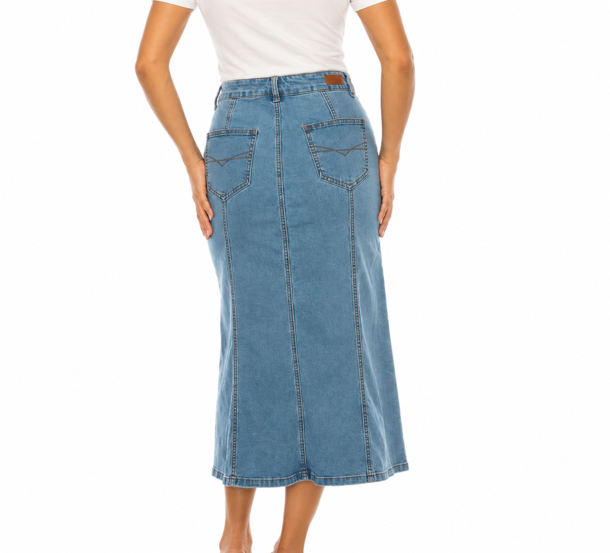 Be girl long midi denim blue jean skirt SHIPPING included